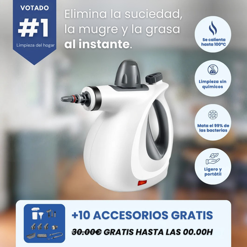 VaporixPro - Limpador desinfetante a vapor 10 em 1