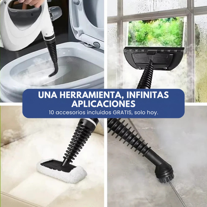 VaporixPro - Limpador desinfetante a vapor 10 em 1